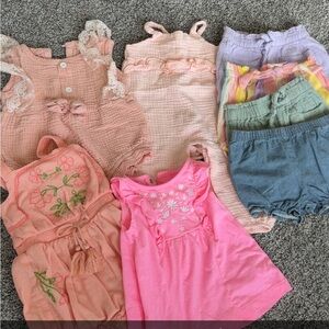 Adorable Baby Girl Clothing Set in Pink and Pastel Colors lot